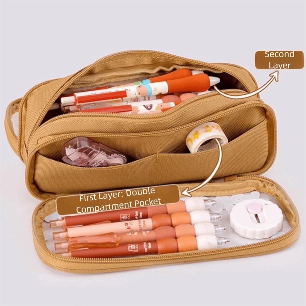Cute Panda Pencil Box Large Capacity Girls Stationery Pen Bag Capybara Pencil Case Students