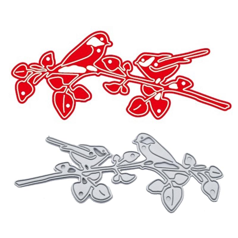 Листья дерева, птицы, металлические штампы, трафарет, сделай сам, скрапбукинг, альбом, форма для бумажных карт