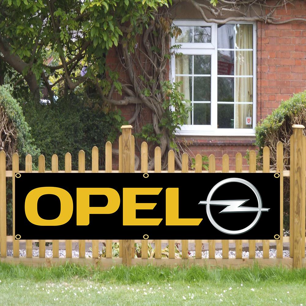AAAYR1 60X240cm Opels Car Banner Flag Polyester Printed Garage or Outdoor Decoration Tapestry
