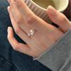 Кольцо с цирконием из стерлингового серебра 925 пробы, женское, легкое, роскошное, индивидуальное, модное, нежное, жемчужное, указательный палец, простое, двойное, ювелирное изделие, новое