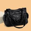 Fashionable Large-capacity Soft Leather Casual Single-shoulder Handbag and Cross-shoulder Tote Bag