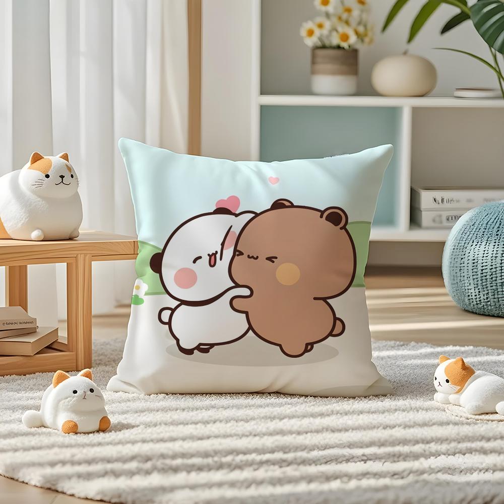 Популярные домашние мультяшные Bubu & Dudu Милые 3 наволочки Двусторонние плюшевые чехлы для диванных подушек Органические дышащие Невидимая молния