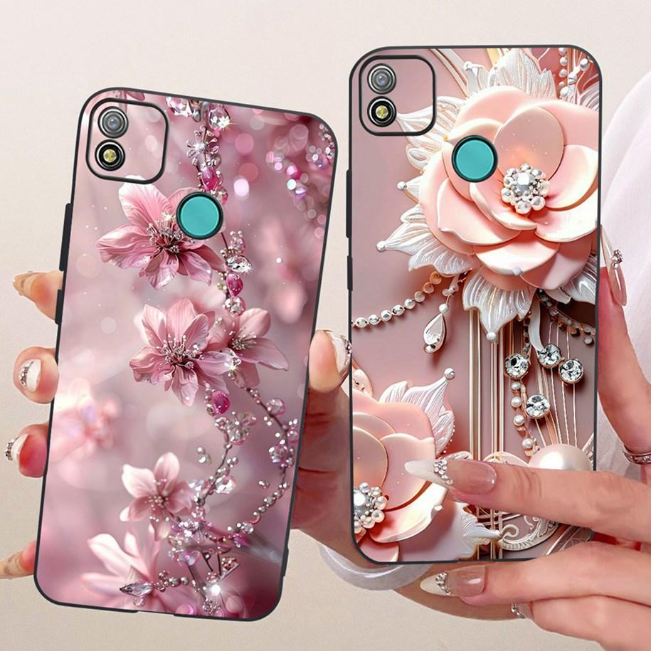 Case For Tecno Pop 4 Cover BC2c BC1s New Fashion Flower Soft Black Silicone Cover For Tecno Pop 4 Lte Pop4 Air Shockproof Bumper