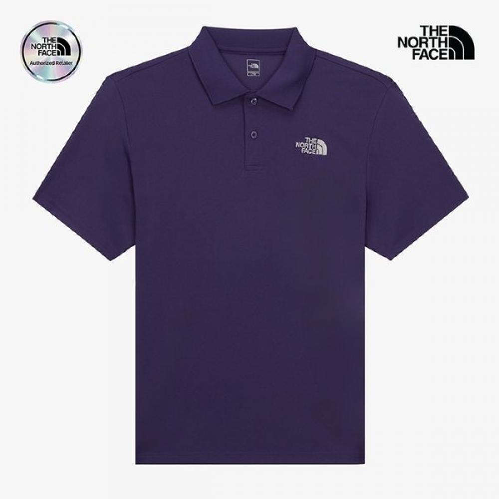 The North Face Men Fresh Ex Short Sleeve Polo Purple Nt7pr14d