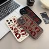 Black And Red Lips Kiss Print Phone Case For 13 Case 16 Pro 11 12 14 15 17 Pro Max 16e XR XS Soft Silicone Cover