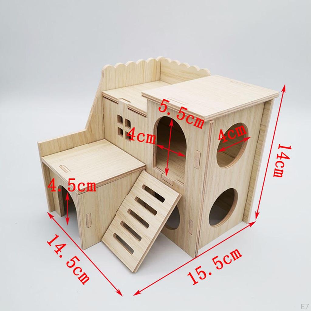 Hamster House and Hideout Cage Accessories Fun Cabin Gerbil for Small Pet