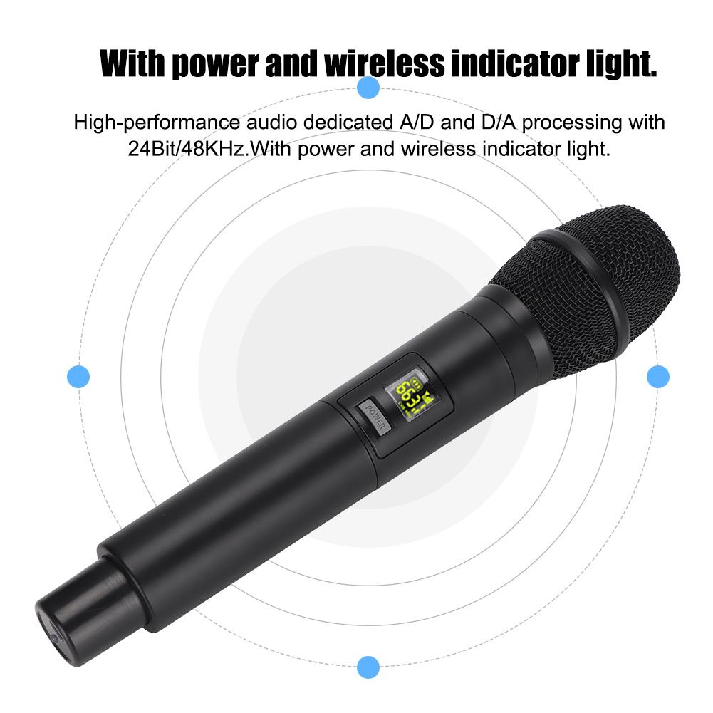 Профессиональный UHF-микрофон, ручной микрофон, для пения на сцене и в офисе
