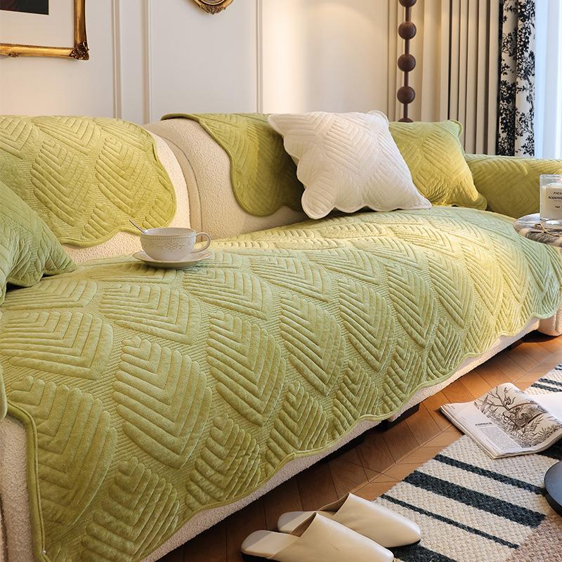 Medieval Sofa Cushion Plush Autumn And Winter Leather Sofa Cover  New Thickened Sofa Towel Cover Cushion