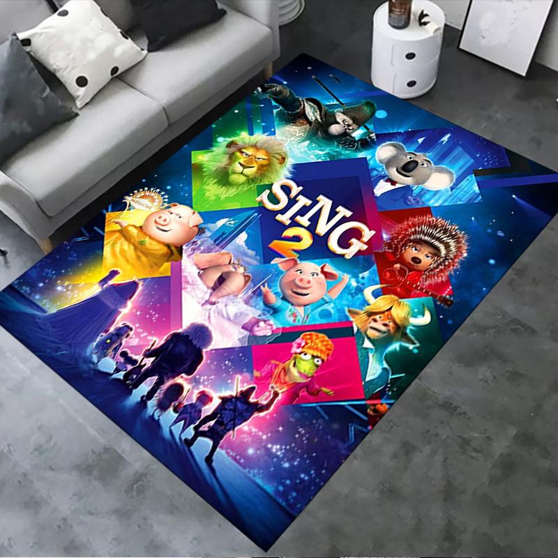 2025 New Sing Movie Carpet Rug for Living Room Bedroom Home Sofa Decoration,Kids play Non-slip Floor Mat162