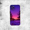 Природный пейзаж Чехол для телефона Силиконовый черный Мягкий Для IPhone 17,16,15,14,13,12,11,SE,Plus Pro Max