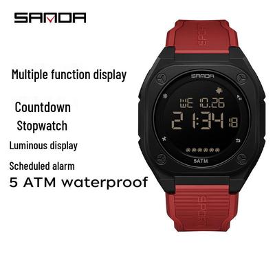 Sanda Многофункциональные Светящиеся Водонепроницаемые Студенческие Часы с Таймером Обратного Отсчета и Будильником