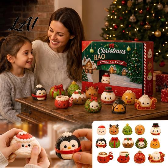 Holiday Countdown Gift Christmas Squeeze Advent Days Dumpling 24 Calendar 2026 Fidget Toys Collectible Dolls