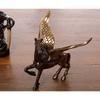 Antique Finish Brass Flying Angel Horse ( Brown and Black)