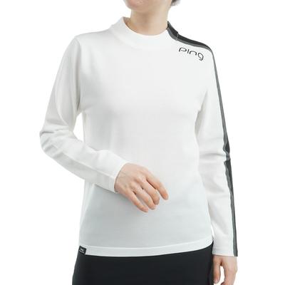 Женский вязаный гольф с длинным рукавом и высоким воротом M [Pin Apparel] (Боковая линия) / / 622-4275902 030_Белый