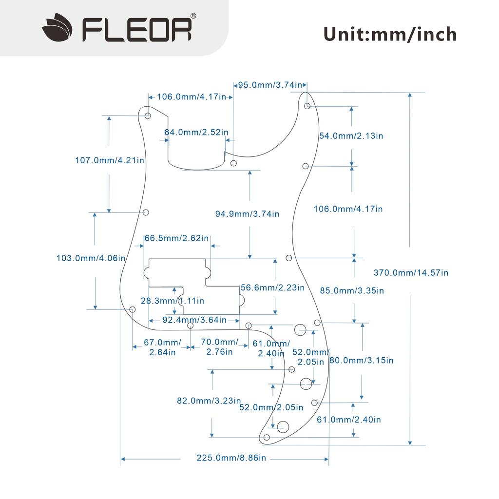 FLEOR 1 шт. Накладка на корпус для бас-гитары PB Bass, 4 струны, Защитная накладка для бас-гитары PB Bass, 13 отверстий, с винтами для накладки