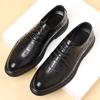 2025 Summer Hollow Leather Shoes Men's Dress Breathable Hole Shoes Punched British Suit Sandals 2025