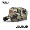 Men's Cotton Camouflage Embroidered Flat Top Sun Hat - Spring/Autumn Fashion & Versatile Sunshade for Women