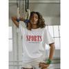 Sports Shoulder Short-Sleeved T-shirt for Women 2025 New Arrival Best Selling Sports American Retro Couple Tide Loose Tide Tops Tide