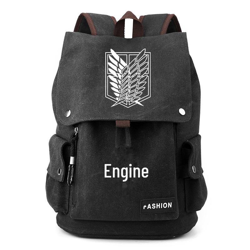 Атака титанов Крылья свободы аниме холст рюкзак для студентов