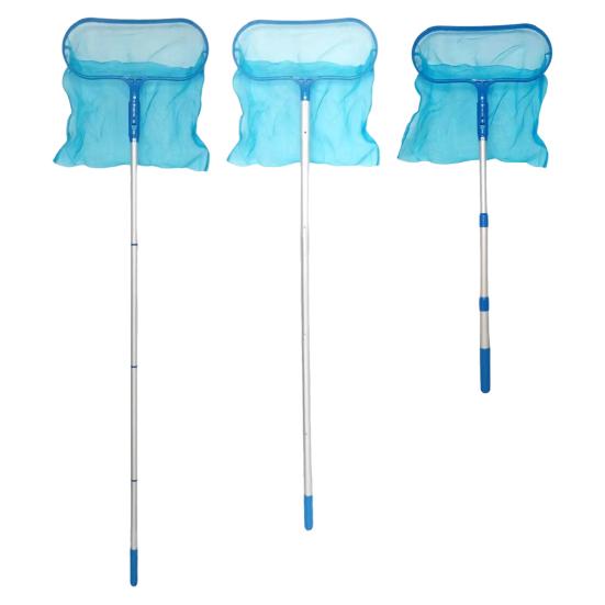 Скиммерная сетка с регулируемой телескопической алюминиевой опорой. Простая установка. Скиммерная сетка для бассейна. Сверхтонкие скиммерные грабли.