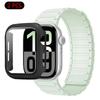 Силиконовый ремешок+Чехол для Apple Watch Ultra 3/2/1 49 мм 11 10 46 мм 42 мм Магнитный ремешок iWatch 9 8 7 45 мм 41 мм 6 5 SE 44 мм/40 мм Защитный чехол