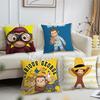 Kawaii Cute Cartoon C-Curious G-Georges Monkey Comfortable Soft Pillow Case for Sofa Living Room Home Decor Protective Covers