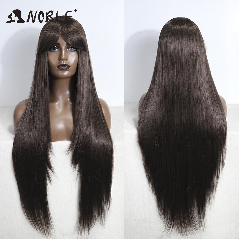 Noble Cosplay Synthetic Wig With Bangs Long Straight Wig Ombre White Colored Wig Wig For Women Wig For Women Synthetic Wig