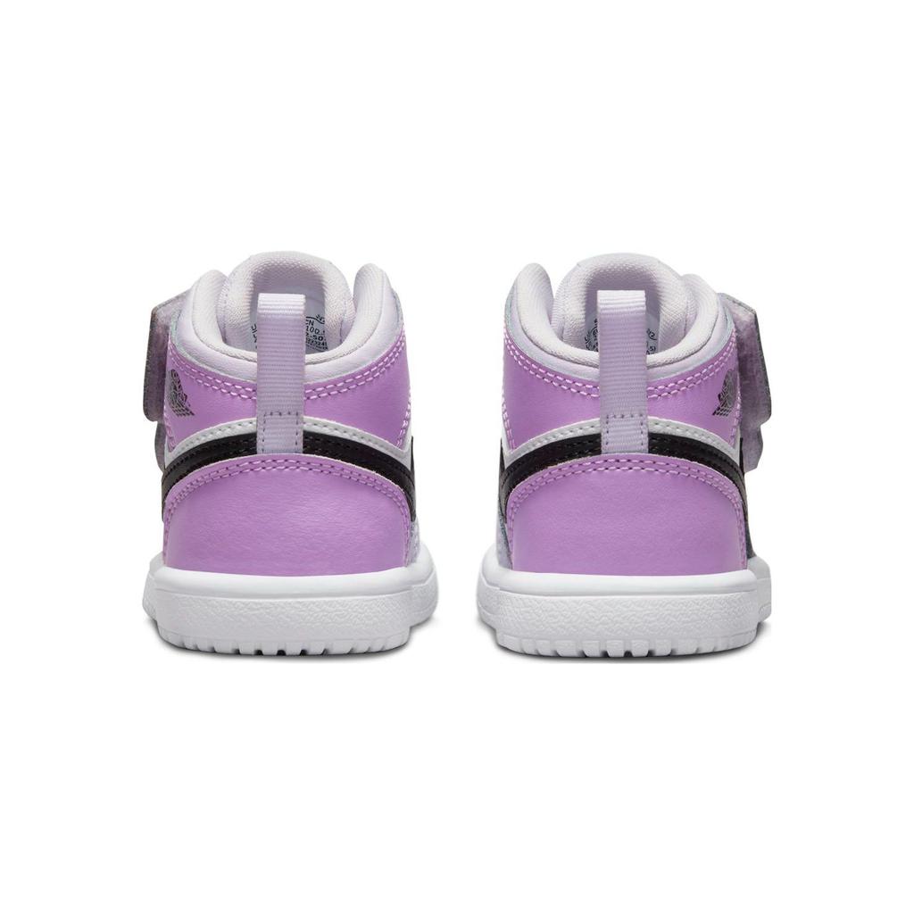 Детские кроссовки Air Jordan 1 Mid ALT TD Barely Grape Purple Black White AR6352-501