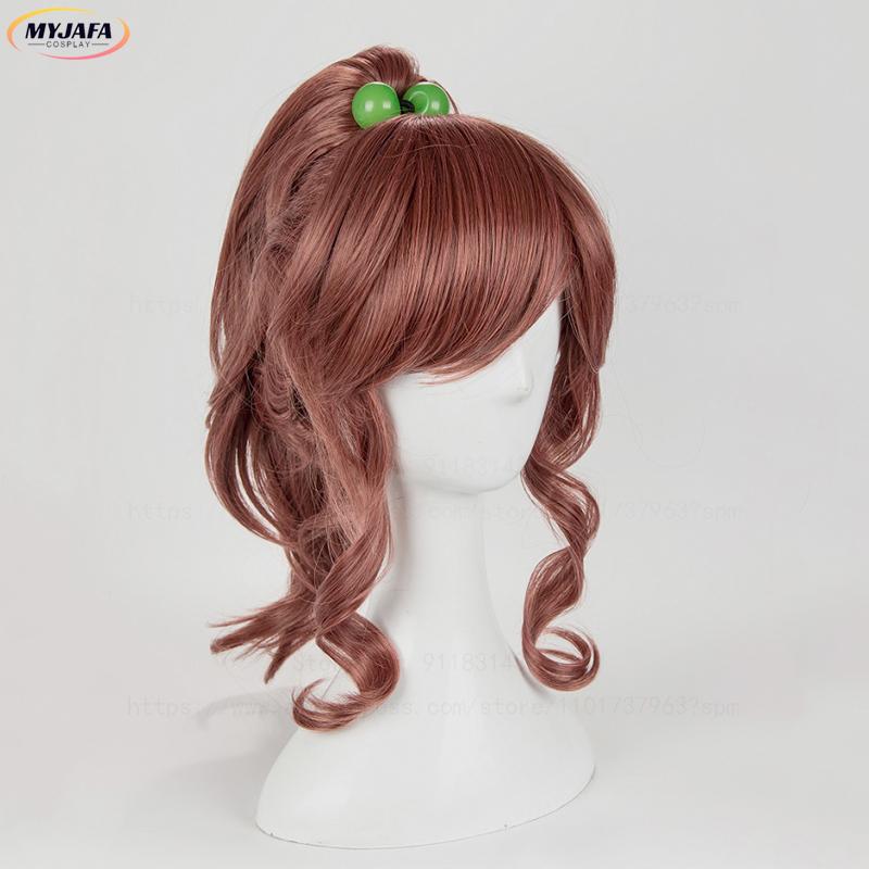 Высококачественный парик для косплея Sailor Jupiter, длинный, рыжий, коричневый, с челкой в виде хвоста, термостойкие синтетические волосы, парики в стиле аниме + шапочка для парика