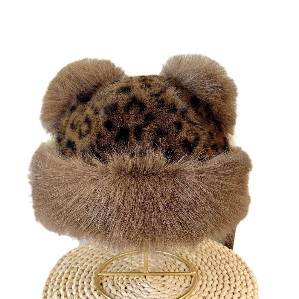 Thicken Fluffy Fur Bucket Hat Cold Winter Hat New Panama Cap Women