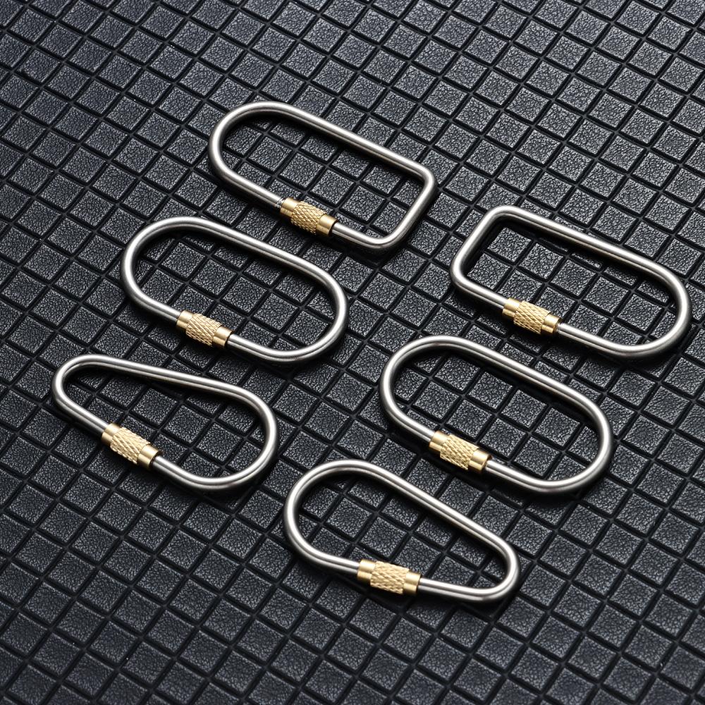 Buckle Backpack Buckle Outdoor Camping Carabiner TC4 Titanium Keychain Lightweight Hanging Buckle