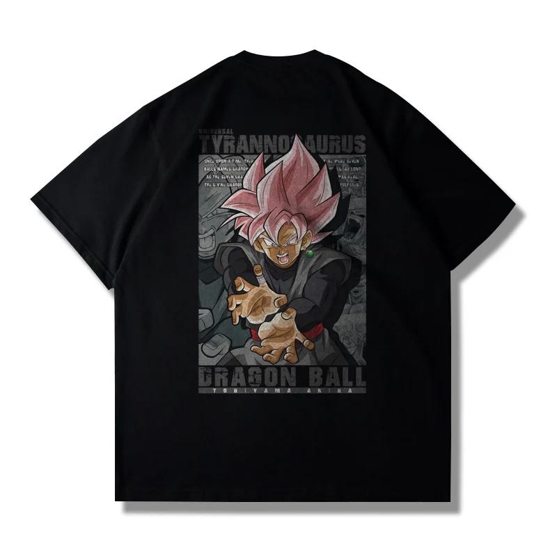 Dragon Ball Goku Shortsleeved Tshirt Unisex Large Size Loose Trendy Brand Summer Pure Cotton Unisex Parentchild Clothing