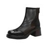 Martin Boots Women's Summer Mesh Yarn Hollow Breathable Thick Heel Short Boots Children's Net Boots Thick Heel High Heel Cool Boots