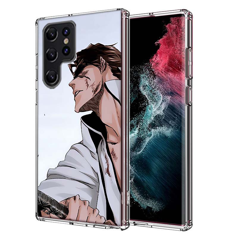 Bleach Aizen Sousuke Capa Phone Case For Samsung S26 Ultra S25 Edge Galaxy S23 S21 S20 S24 FE S22 S10 Plus Cover Clear TPU Shell