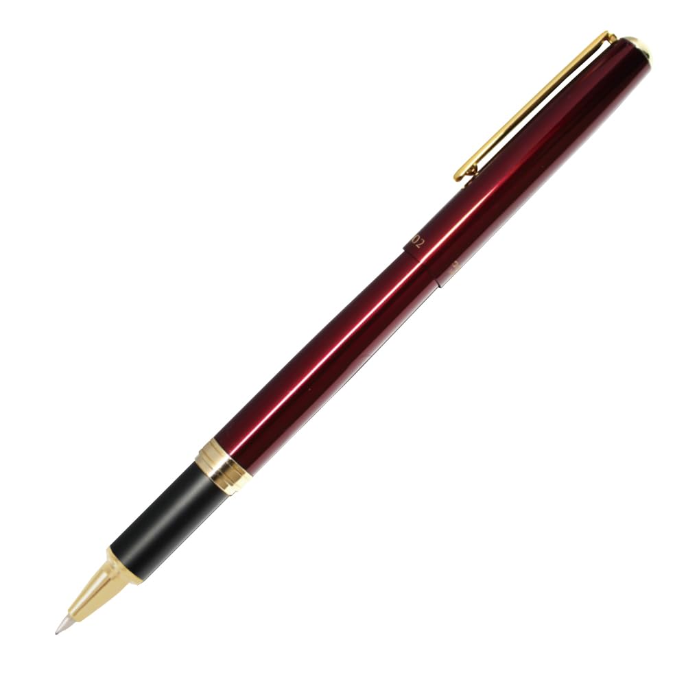 Auto Ballpoint Gold Parts Model Water-Based Pen, CR02G, Wine-Colored, CR02-05-GWI