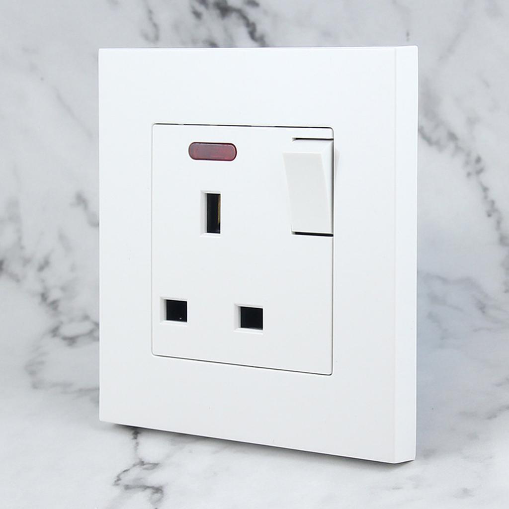 Панельная настенная силовая розетка типа 86 с выключателями света, стандартная вилка Великобритании, настенная розетка, простая установка