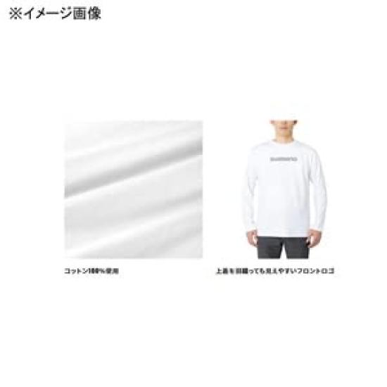 Shimano Хлопковая футболка с длинным рукавом с логотипом Серая M SH-011V