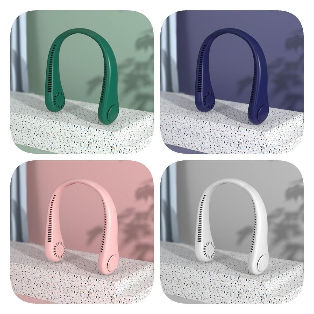 Popular No Blade Hanging Neck Fan Usb Charge Outdoor Lazy Portable Mini Fan Gift Cross-border