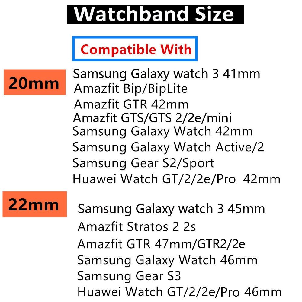 Нейлоновый ремешок 20 мм/22 мм для Amazfit GTS/2/2e/GTS2 Mini/GTR 42 мм/47 мм/GTR2/2e/stratos 2/3, спортивный ремень с петлей, браслет, ремешок Amazfit bip