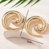 Высококлассные ретро круглые серьги-улитки: Трендовые европейские и американские модные аксессуары для женщин