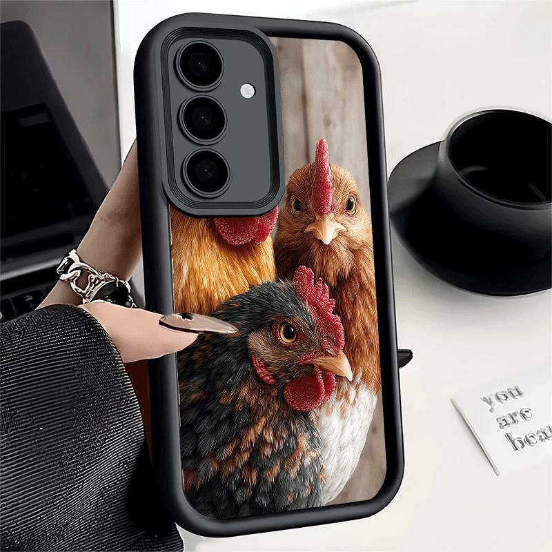 Чехол для телефона Samsung Galaxy S26 S25 Ultra S24 FE Курица Курица Петух Чехол S23 Plus S22 + S21 S20 5G Мягкий Силикон Funda