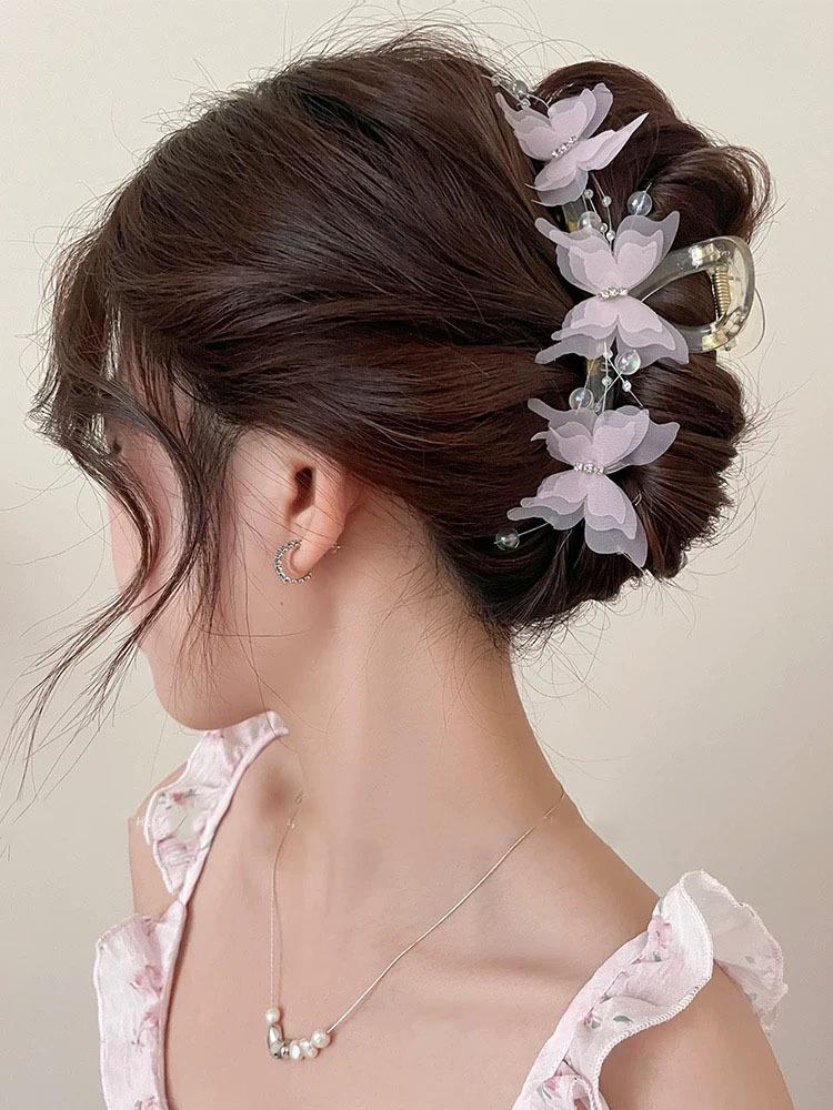 Заколка для волос в корейском стиле с бантом в горошек - Элегантная и универсальная