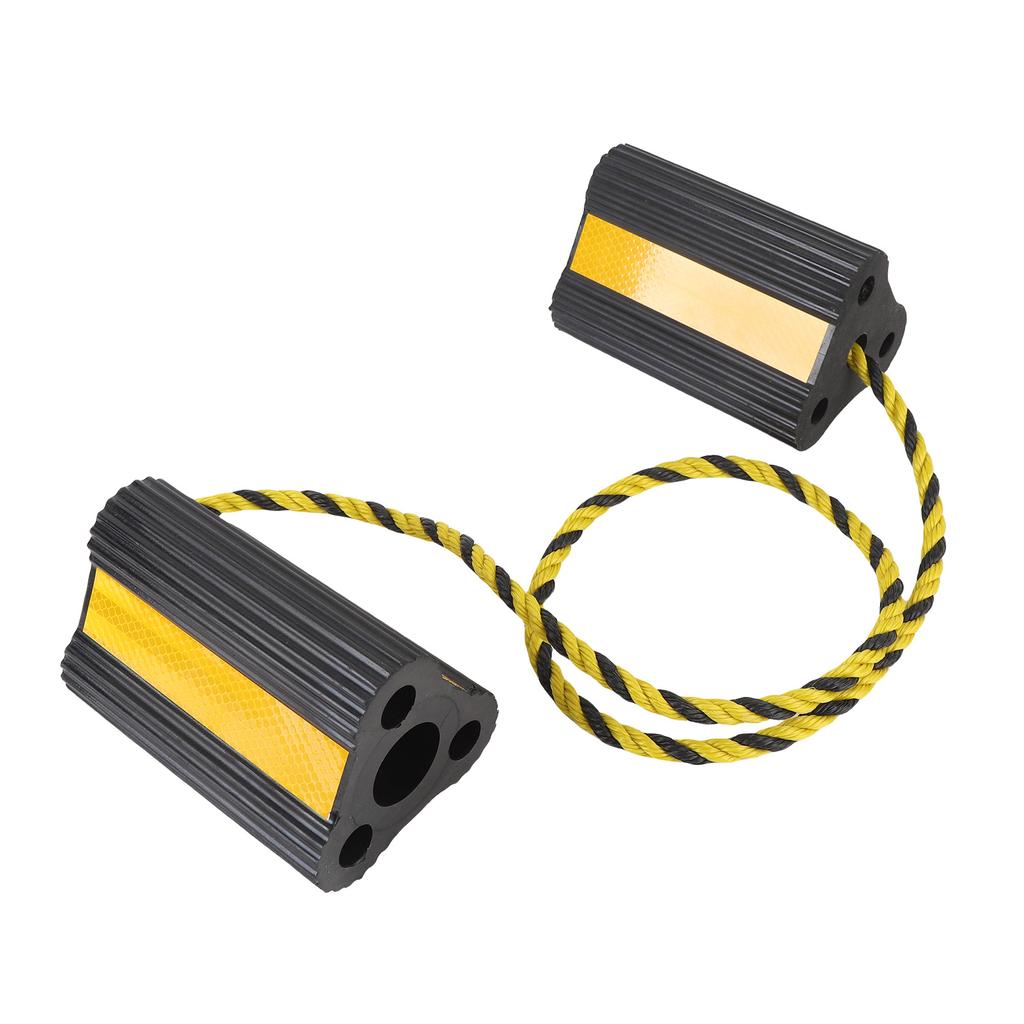 Противооткатные упоры для колес Сверхпрочные резиновые блоки для колес Противоскользящие блоки-стопоры для шин с веревкой и светоотражающими полосами для прицепов