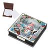 5D DIY PU Diamond Painting Notecard Box with 160 Sheets Paper Self Adhesive Crystal Note Box Xmas Pattern for Home Office