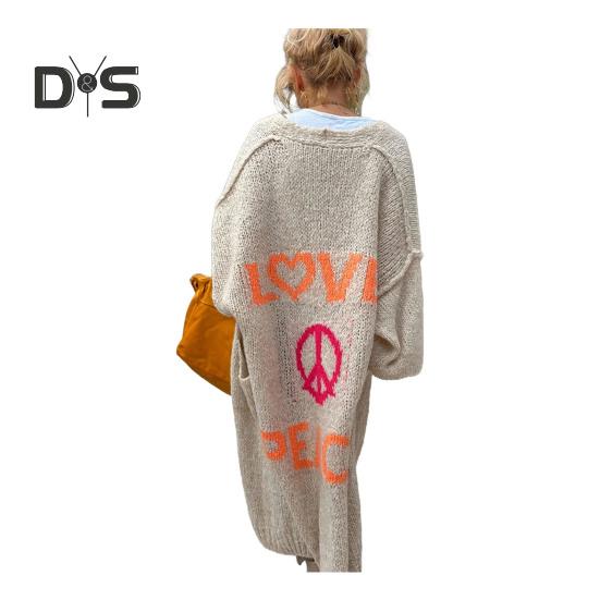 Женский свитер, куртка, легкий термовязаный кардиган, однотонный, с длинным рукавом, элегантное пальто для повседневной носки, работы, шопинга