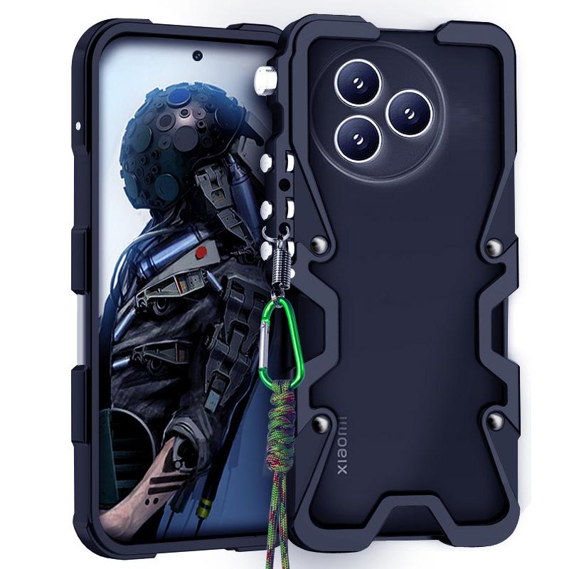 Бампер для Xiaomi Civi 5 Pro 5G из алюминиевого сплава, металлическая накладка на телефон с ремешком