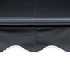 Manual Retractable Awning with LED Lighting 350 x 250 cm Anthracite Grey