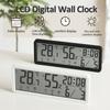 ЖК-цифровые настенные часы с дисплеем температуры сухого, влажного, холодного, горячего цвета, большой экран, многофункциональные электронные настольные часы для домашнего декора