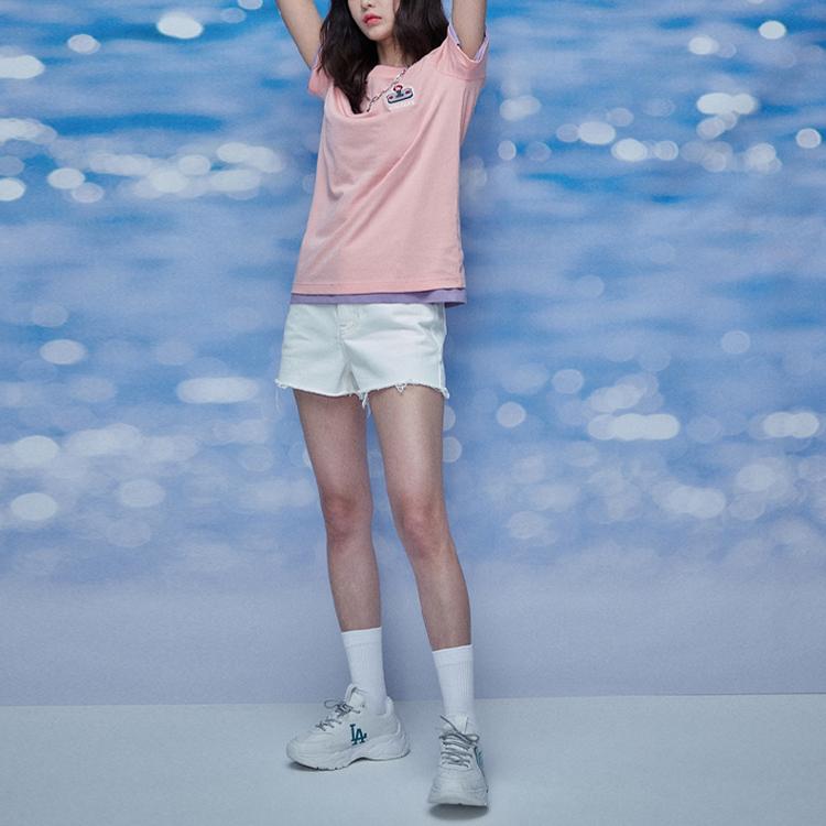 New MLB T Shirts Unisex Pink 31TSN1131-07P