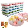 Ice Cube Trays Reusable Silicone Ice Cube Mold Fruit Ice Maker with Spill-Resistant Removable Lids Kitchen Tools